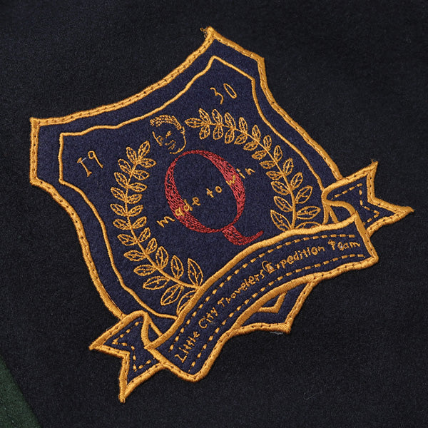 WOOL ZIP VARSITY JACKET