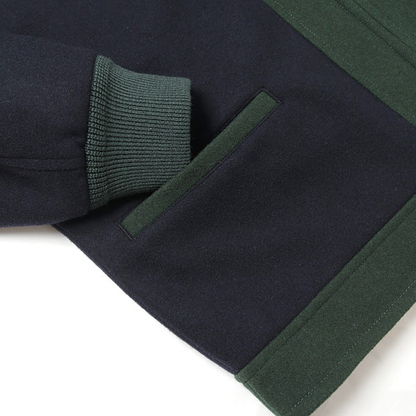 WOOL ZIP VARSITY JACKET