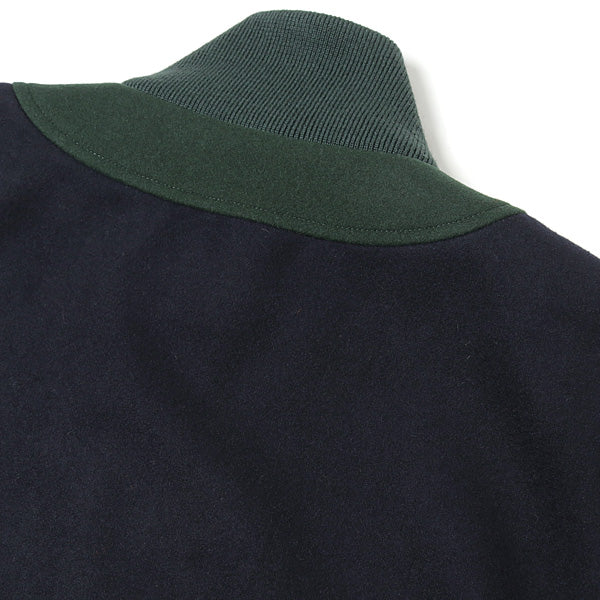 WOOL ZIP VARSITY JACKET