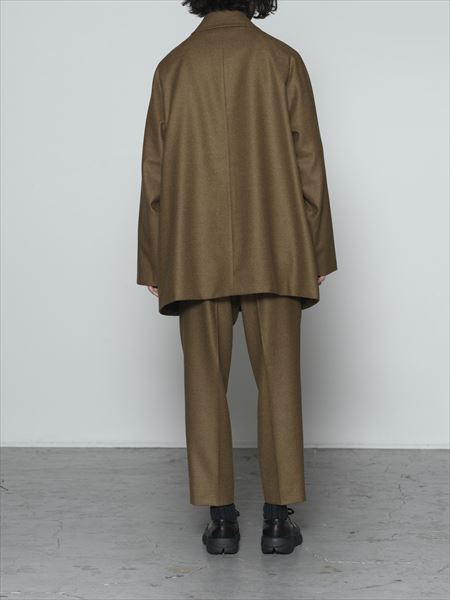 FRONT PLEATS PEGTOP ORGANIC WOOL JAPAN FLANNEL