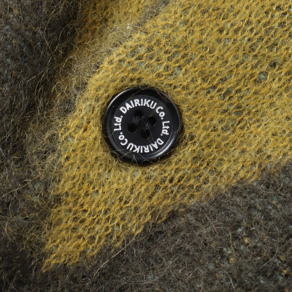 Argyle Mohair Knit Cardigan