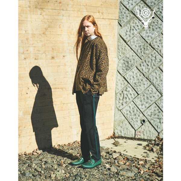 S.S. V Neck Cardigan - Ac/W/Pe Shaggy Jq.