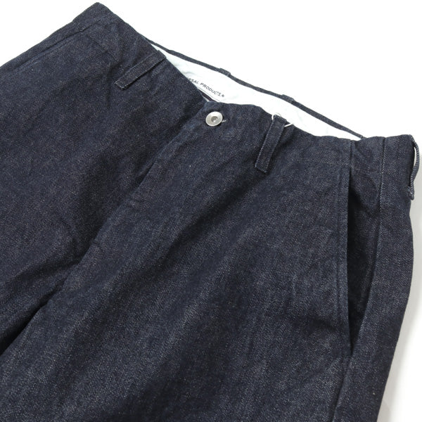 NO TUCK WIDE DENIM TROUSERS