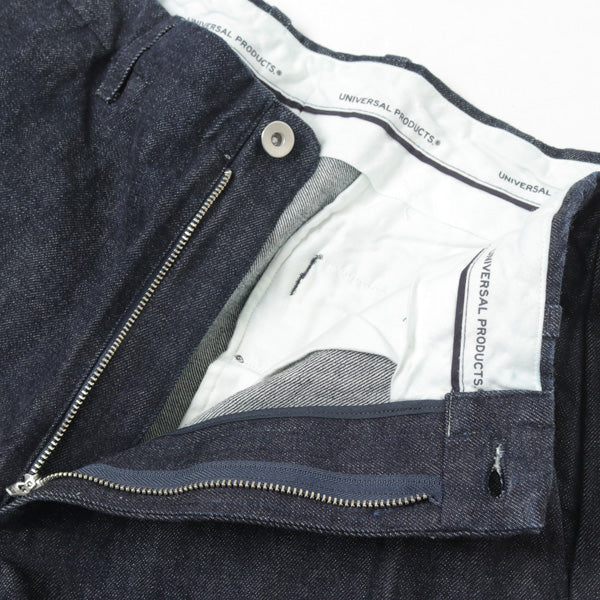 NO TUCK WIDE DENIM TROUSERS