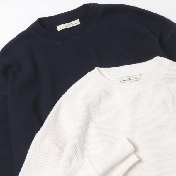 HEAVY HONEYCOMB WUFFLE CREW-NECK