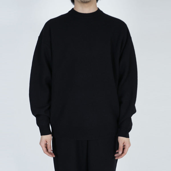 FELTED MERINO WOOL CREW NECK KNIT