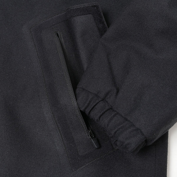 WOOL MIX STAND COLLAR ZIP UP BLOUSON