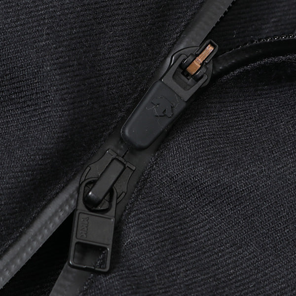 WOOL MIX STAND COLLAR ZIP UP BLOUSON