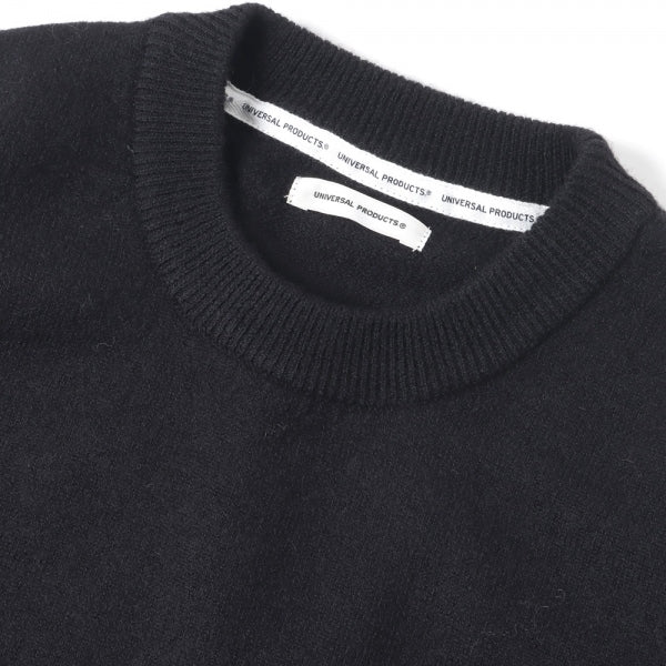 FELTED MERINO WOOL CREW NECK KNIT