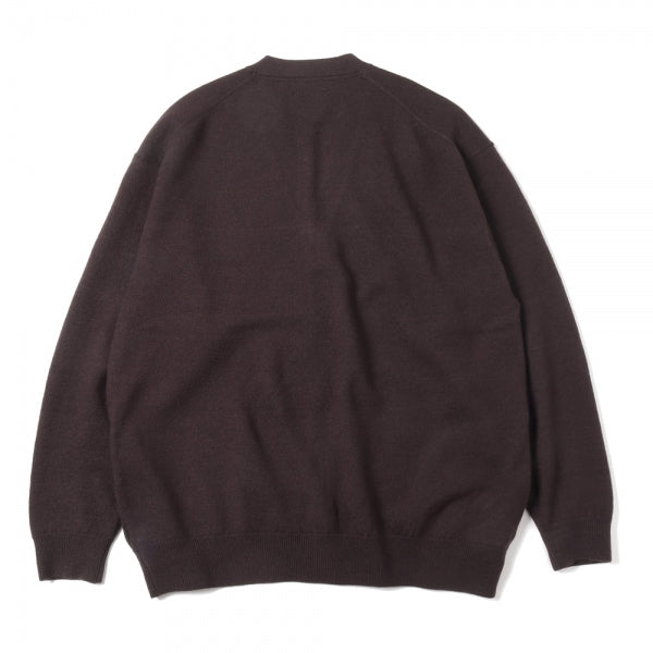FELTED MERINO WOOL KNIT CARDIGAN
