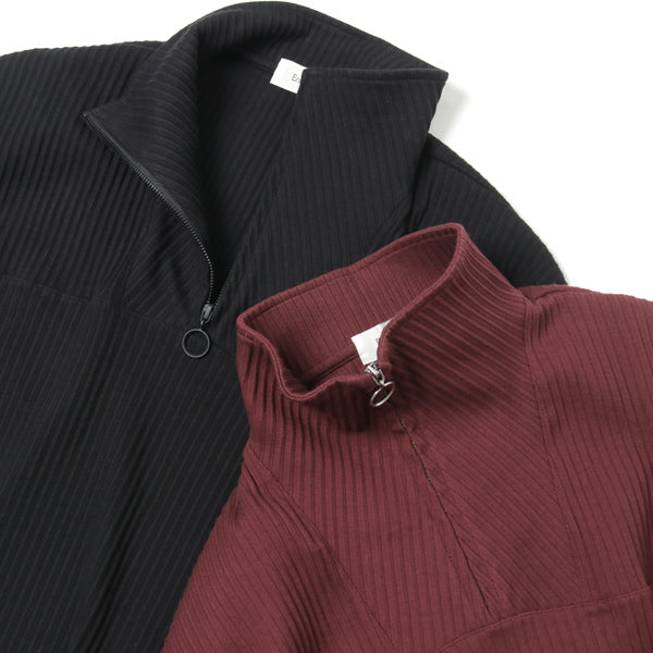 Rib Harf Zip P/O