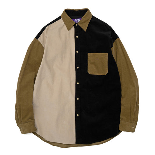 Organic Cotton Corduroy Panel Big Shirt