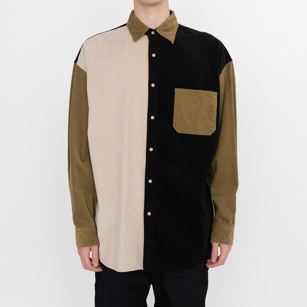 Organic Cotton Corduroy Panel Big Shirt