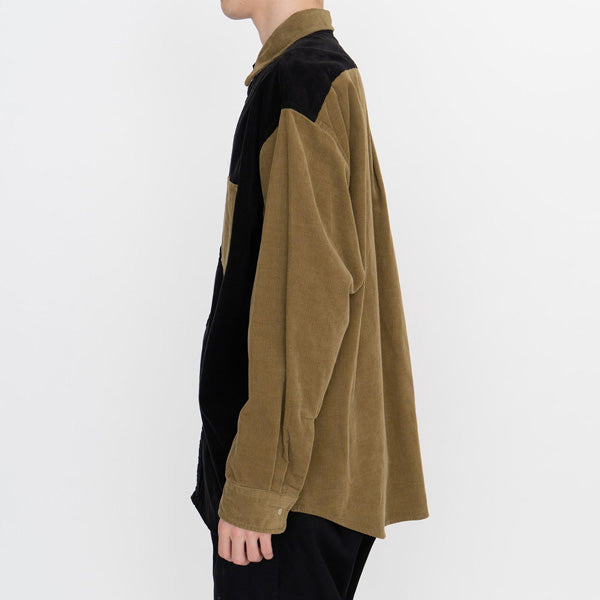 Organic Cotton Corduroy Panel Big Shirt