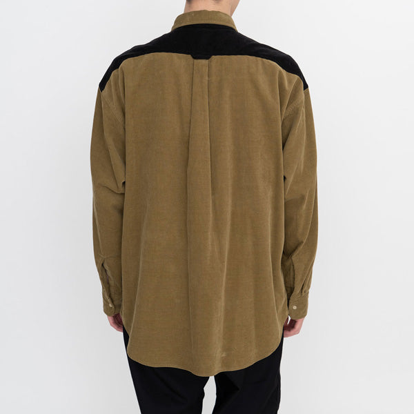 Organic Cotton Corduroy Panel Big Shirt