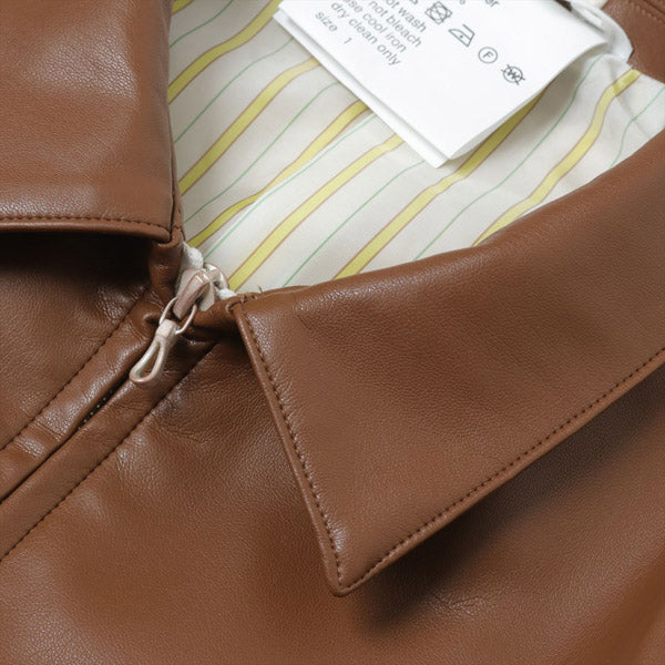 Synthetic Leather Half Coat