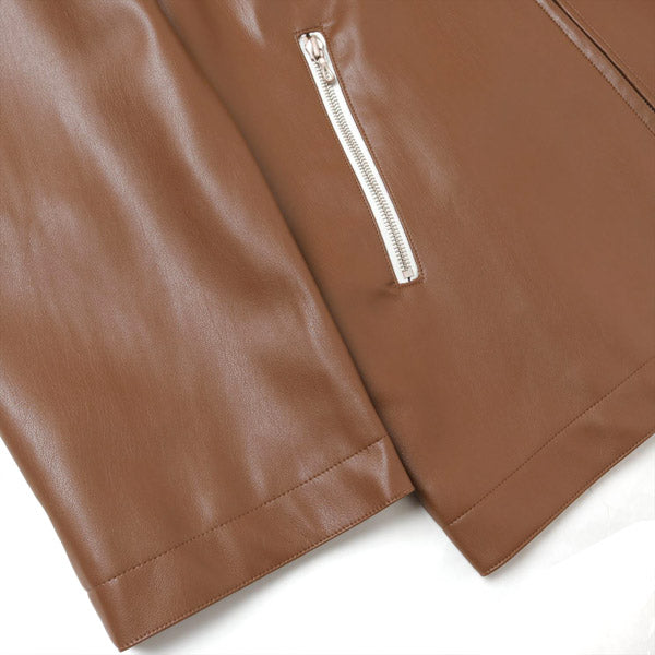 Synthetic Leather Half Coat