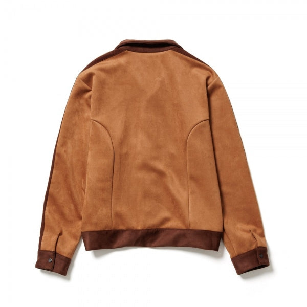 FAUX SUEDE TRACK JACKET