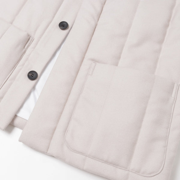 Wool Stripe Quilted Vest