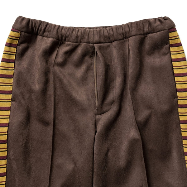 SYNTHETIC SUEDE TRACK PANTS