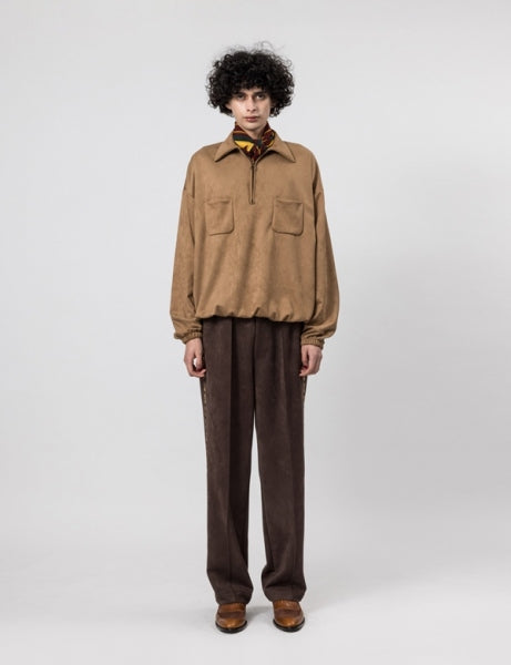 SYNTHETIC SUEDE TRACK PANTS