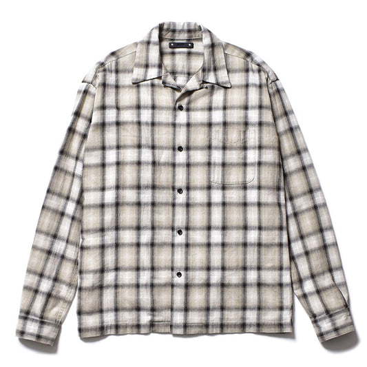 V.Nep Check Flannel Open Collar SH