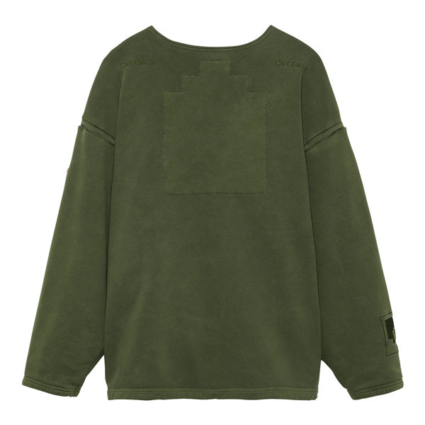 OVERDYE DOUBLE FACE SLEEVE PULLOVER
