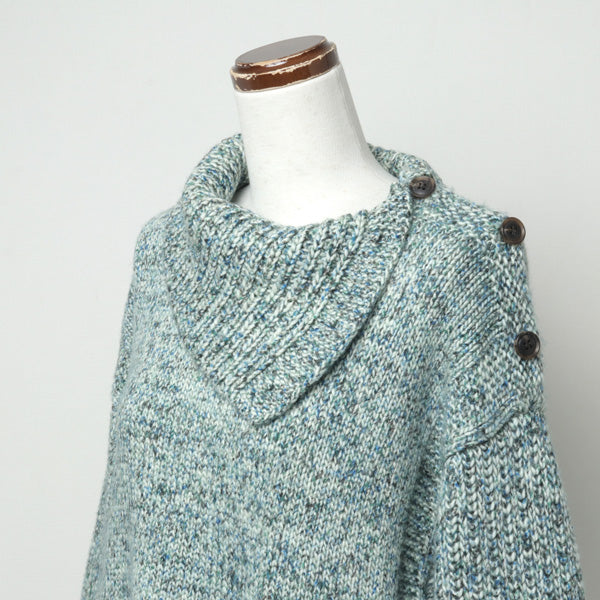 speck dyed yarn high neck pullover