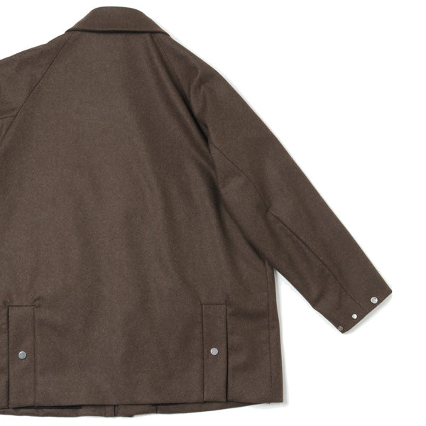 WAYFARER COAT III BLACK WOOL JAPAN FLANNEL