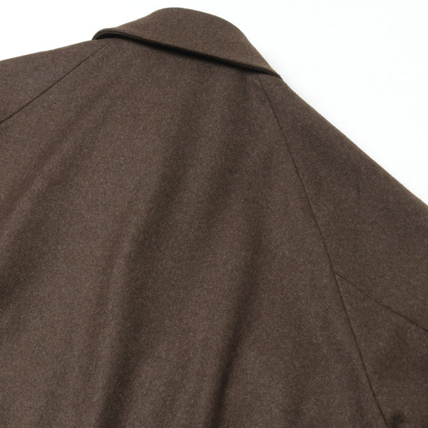 WAYFARER COAT III BLACK WOOL JAPAN FLANNEL