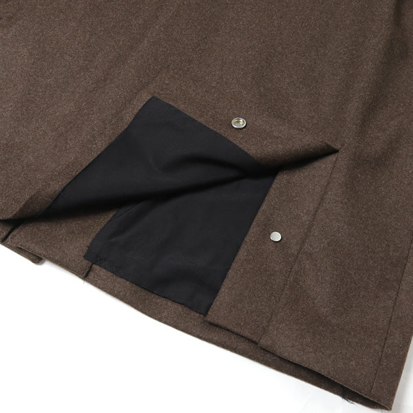 WAYFARER COAT III BLACK WOOL JAPAN FLANNEL