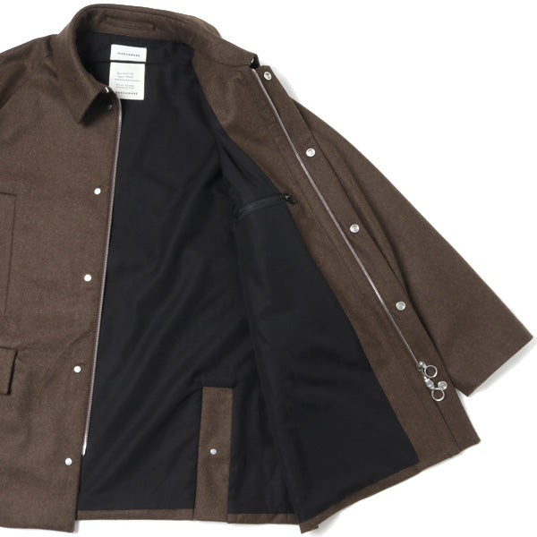 WAYFARER COAT III BLACK WOOL JAPAN FLANNEL