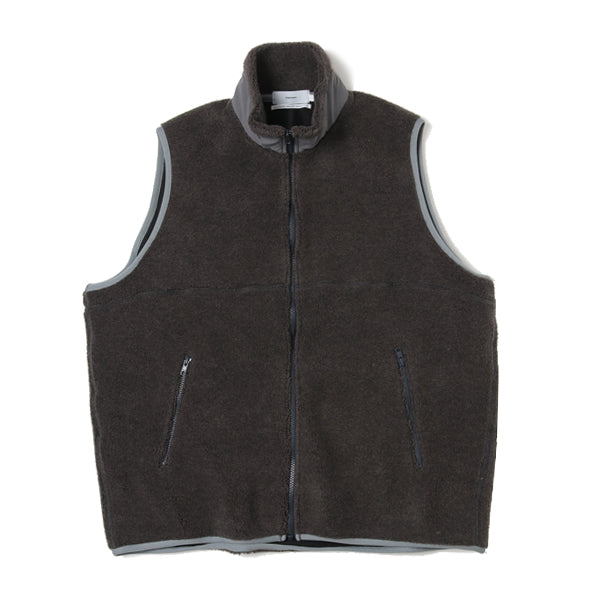新品グラフペーパーWool Boa Zip-Up Vest