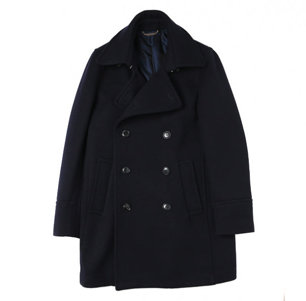 cavalry twill melton pea coat