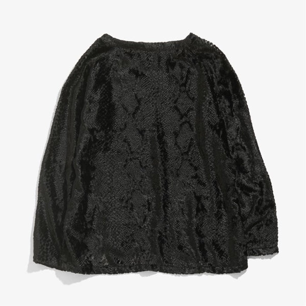 L/S U Neck Tee - Burnout Velvet