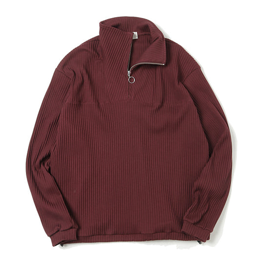 Rib Harf Zip P/O