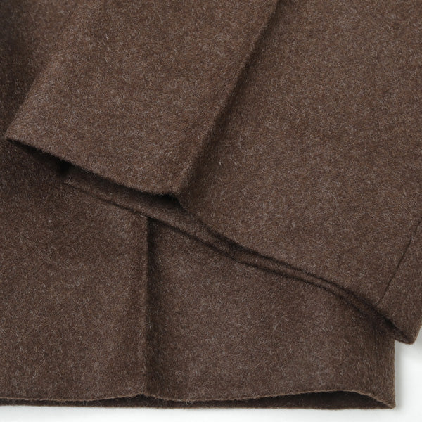 FRONT PLEATS PEGTOP BLACK WOOL JAPAN FLANNEL