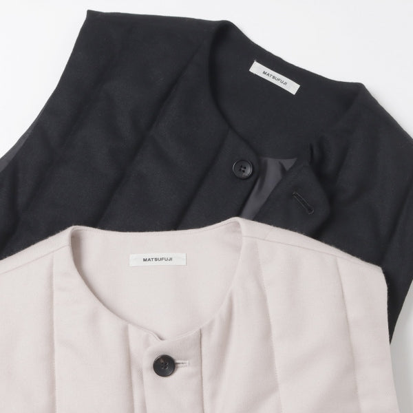 Wool Stripe Quilted Vest
