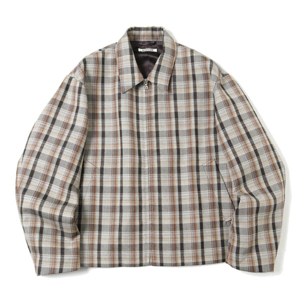 DOUBLE FACE CHECK ZIP BLOUSON (A9AB02BN) | AURALEE / ジャケット 