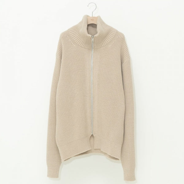 Rib Zip Knit Blouson