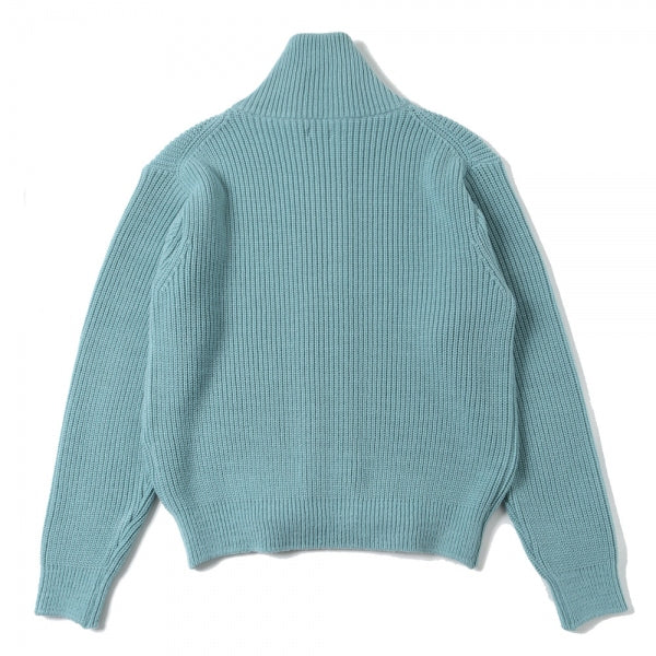 Rib Zip Knit Blouson