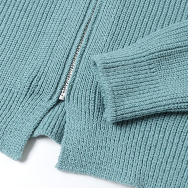 Rib Zip Knit Blouson