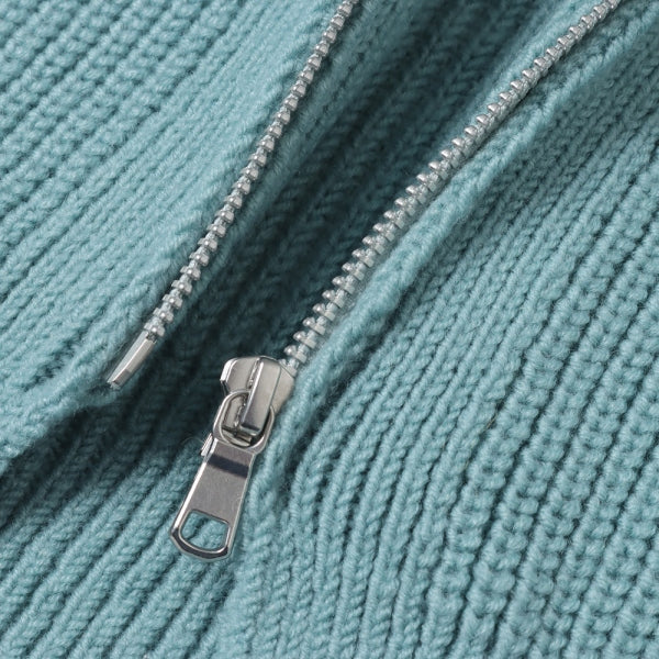 Rib Zip Knit Blouson