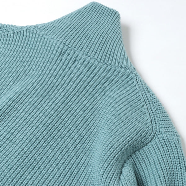 Rib Zip Knit Blouson