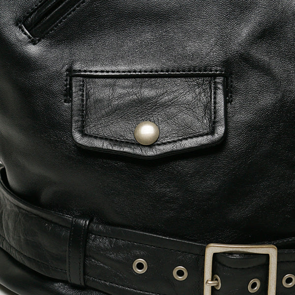 shrink leather shoulder bag