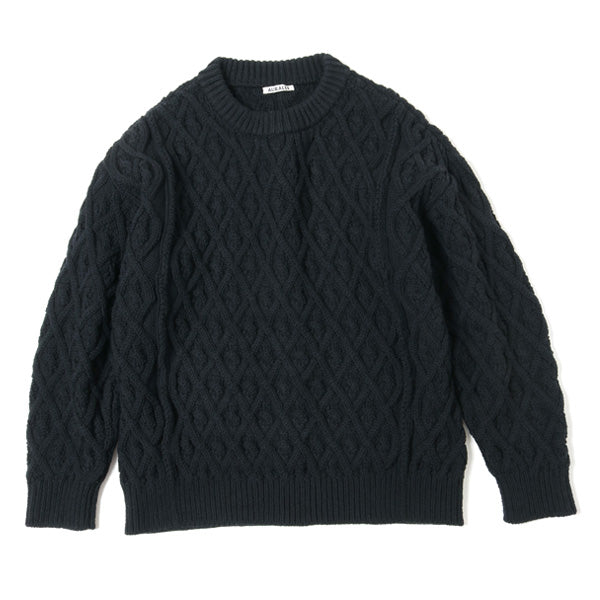 HARD TWIST MERINO ARAN KNIT P/O (A9AP01FM) | AURALEE / トップス 