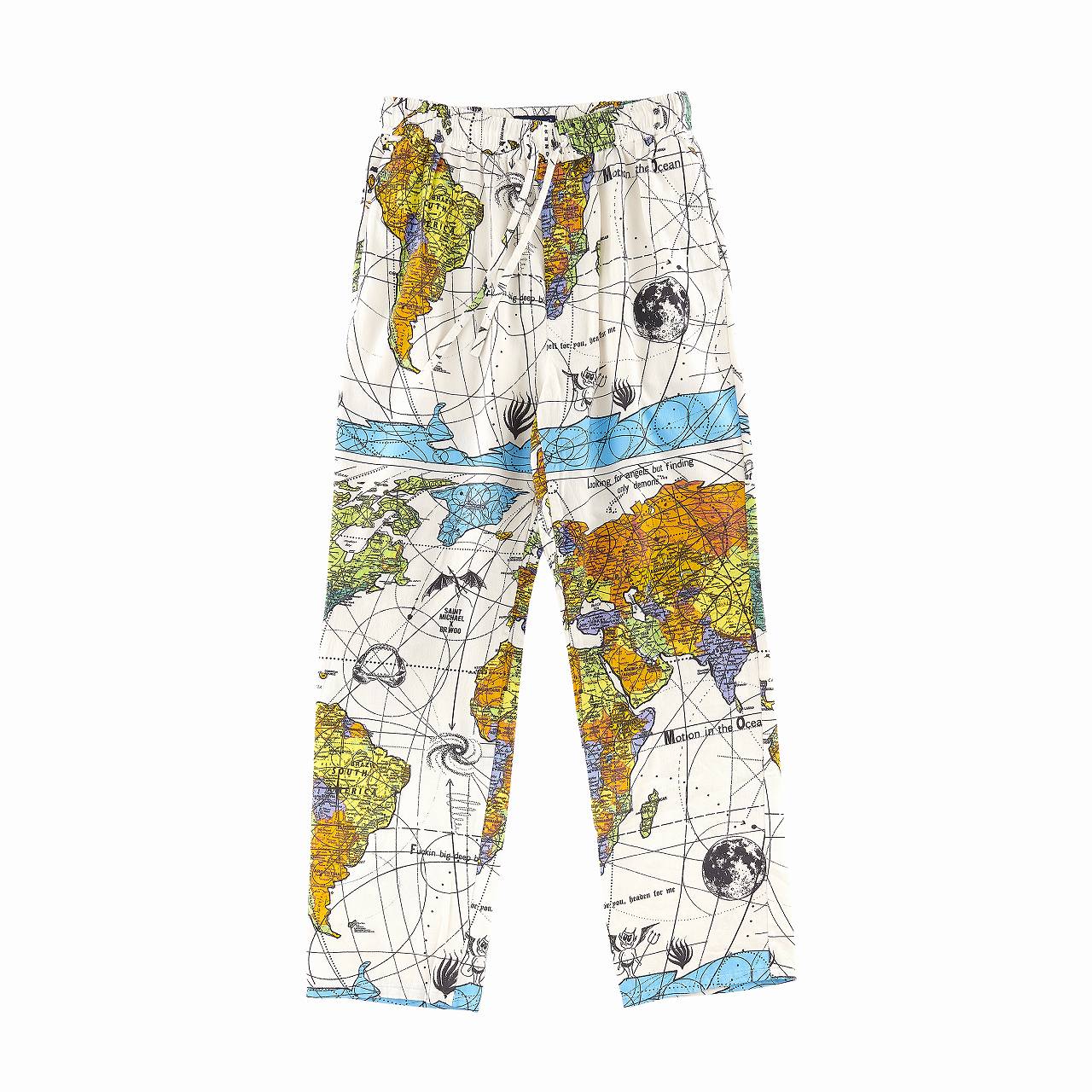 DW-PAJAMA PNT/WORLD MAP/WHITE