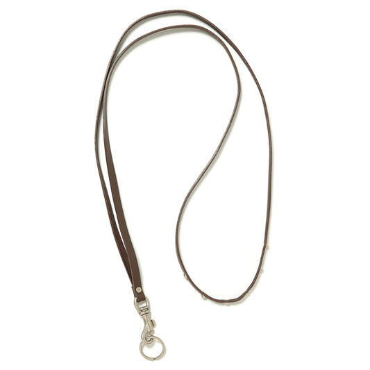 STUDDED LONG KEY RING OILED COW LEATHER