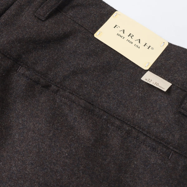 One-tuck Wide Tapered Pants(杢ウール)