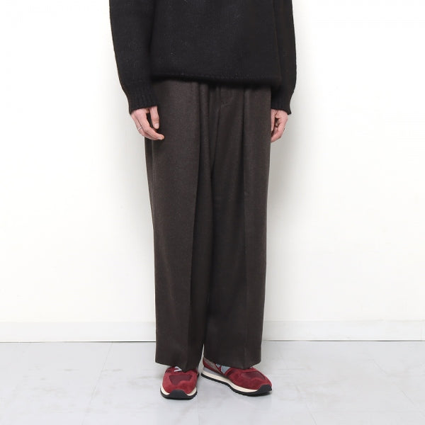 One-tuck Wide Tapered Pants(杢ウール)